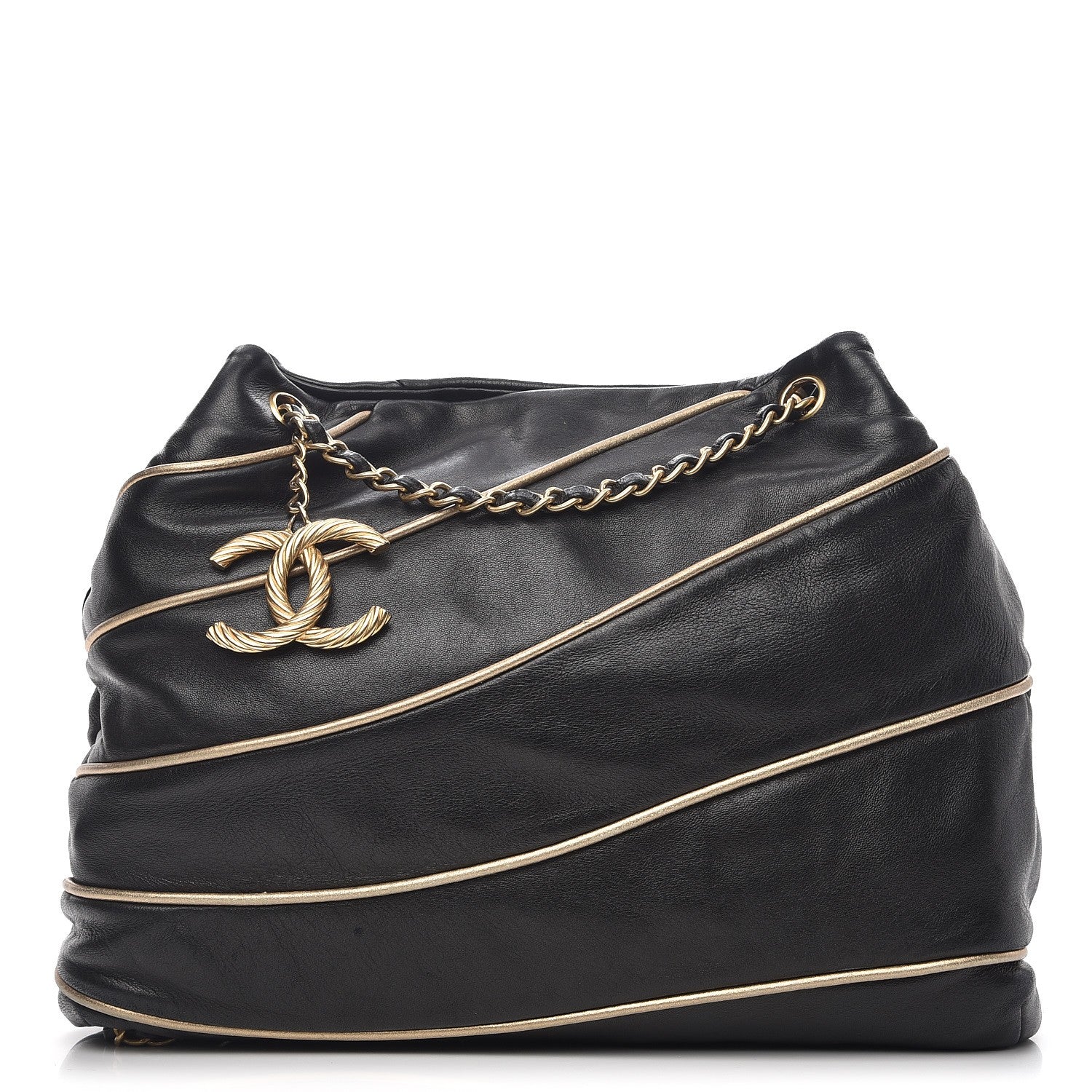 Chanel Lambskin Constructivism Tote Black 1 of 12