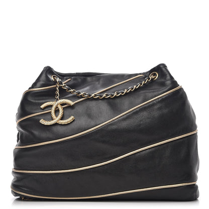 Chanel Lambskin Constructivism Tote Black 1 of 12