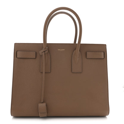 Saint Laurent Grained Calfskin Large Sac de Jour Carryall Taupe 1 of 12