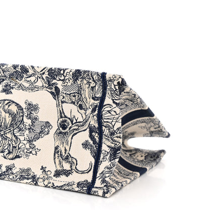 Christian Dior Canvas Embroidered Medium Dioriviera Toile De Jouy Book Tote Blue 10 of 10