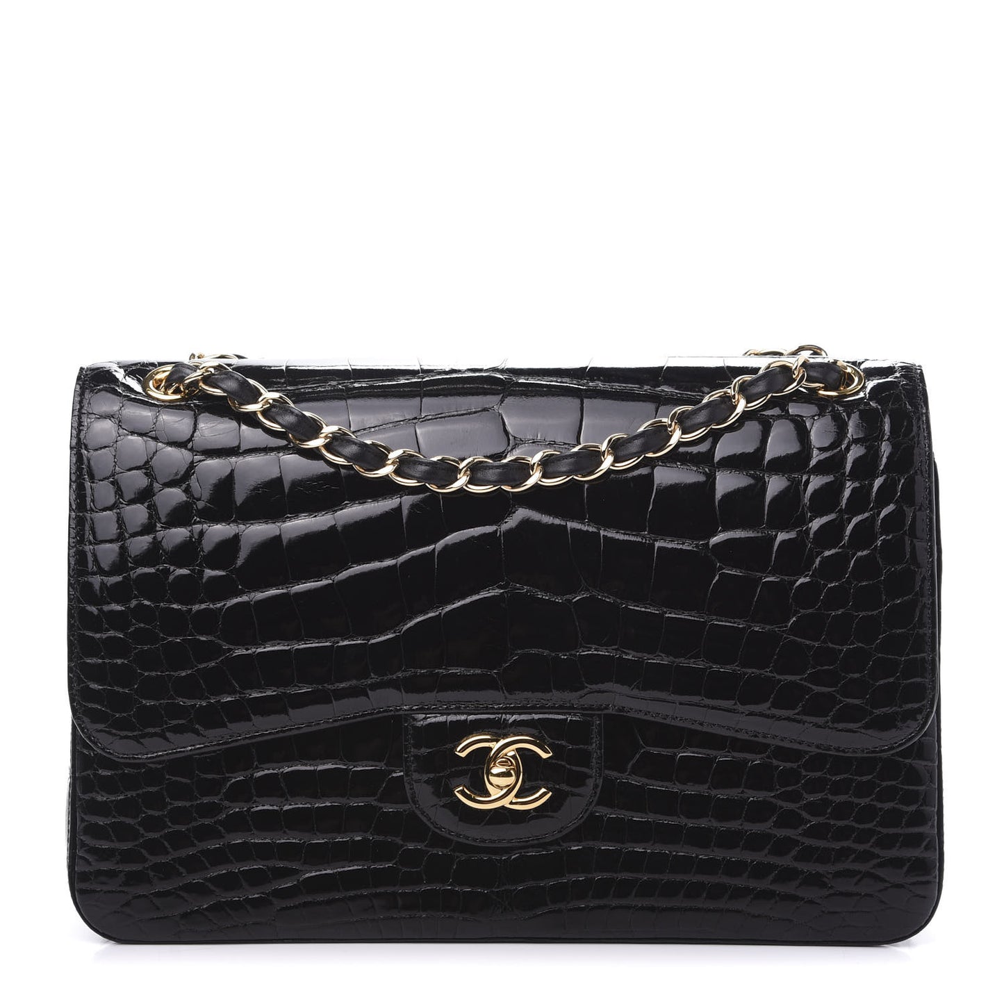 Alligator Jumbo Double Flap Black