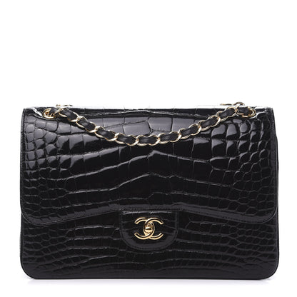 Chanel Alligator Jumbo Double Flap Black 1 of 13