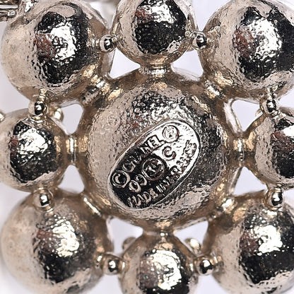 Chanel Crystal CC Dangle Earrings Silver 3 of 3