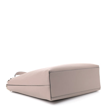 Valentino Garavani Grained Calfskin Rockstud Shoulder Tote Poudre 3 of 4