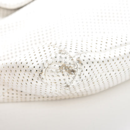 Chanel Perforated Calfskin Drill Shoulder Bag White 10 of 11
