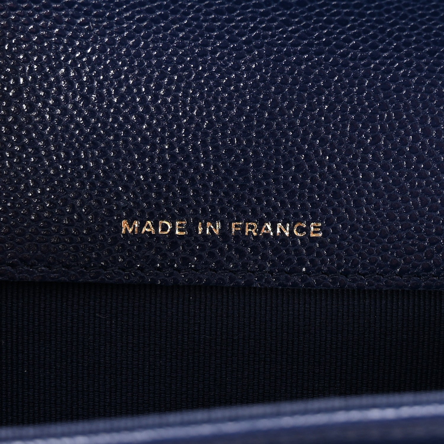 Chanel Caviar Quilted Flap Card Holder Wallet Navy Blue 7 of 9