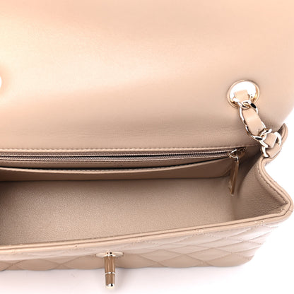 Chanel Lambskin Quilted Mini Rectangular Flap Dark Beige 4 of 4