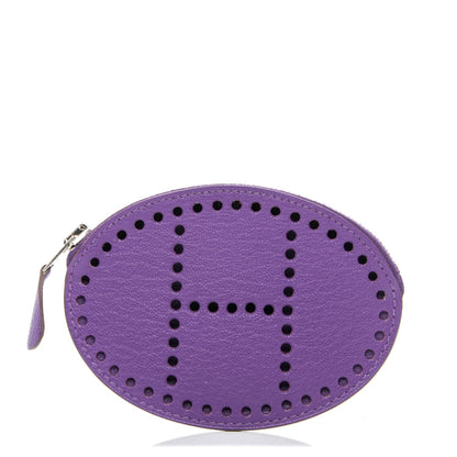 Hermes Chevre Mysore Evelyne Coin Purse Parma 1 of 7