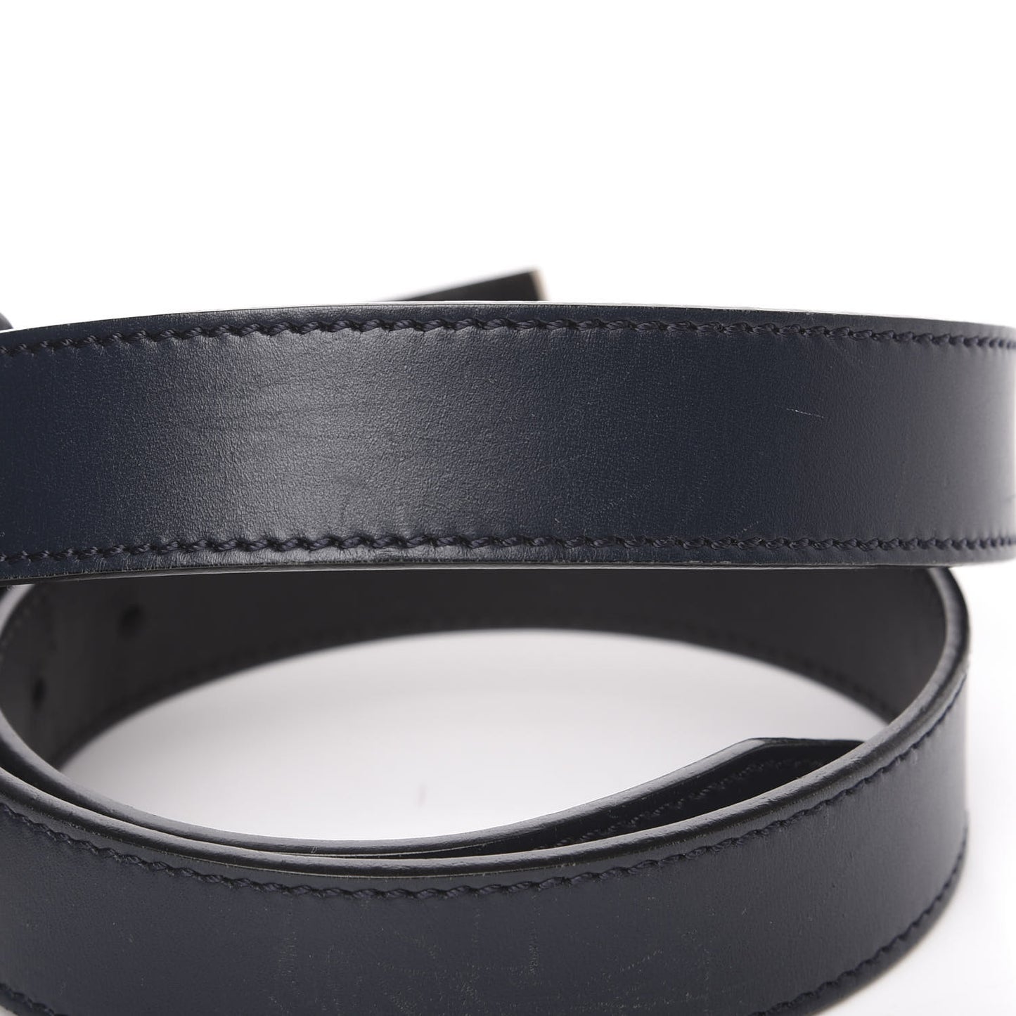 Calfskin Enamel Granite Monster Eyes Buckle Belt Black