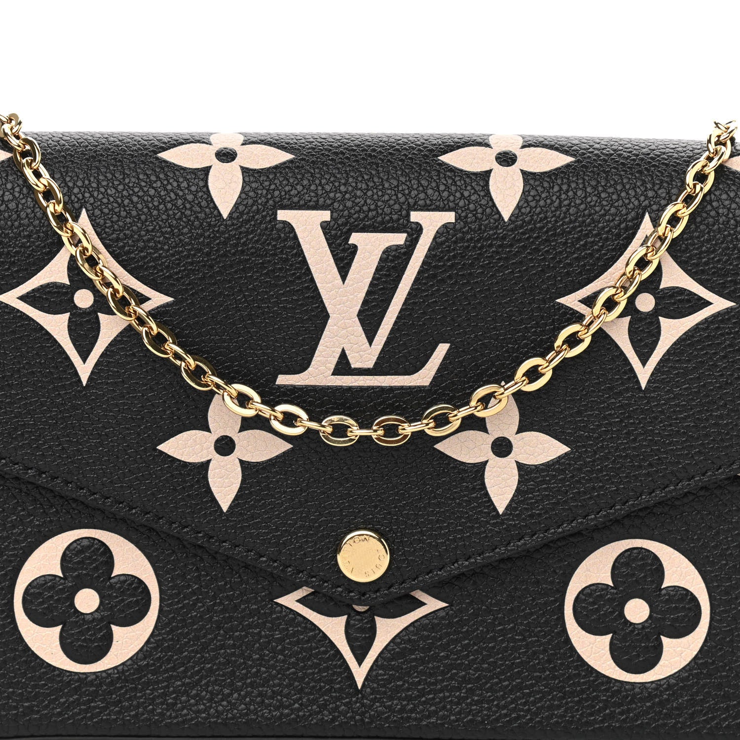 Louis Vuitton Empreinte Monogram Giant Felicie Pochette Black Beige 8 of 11