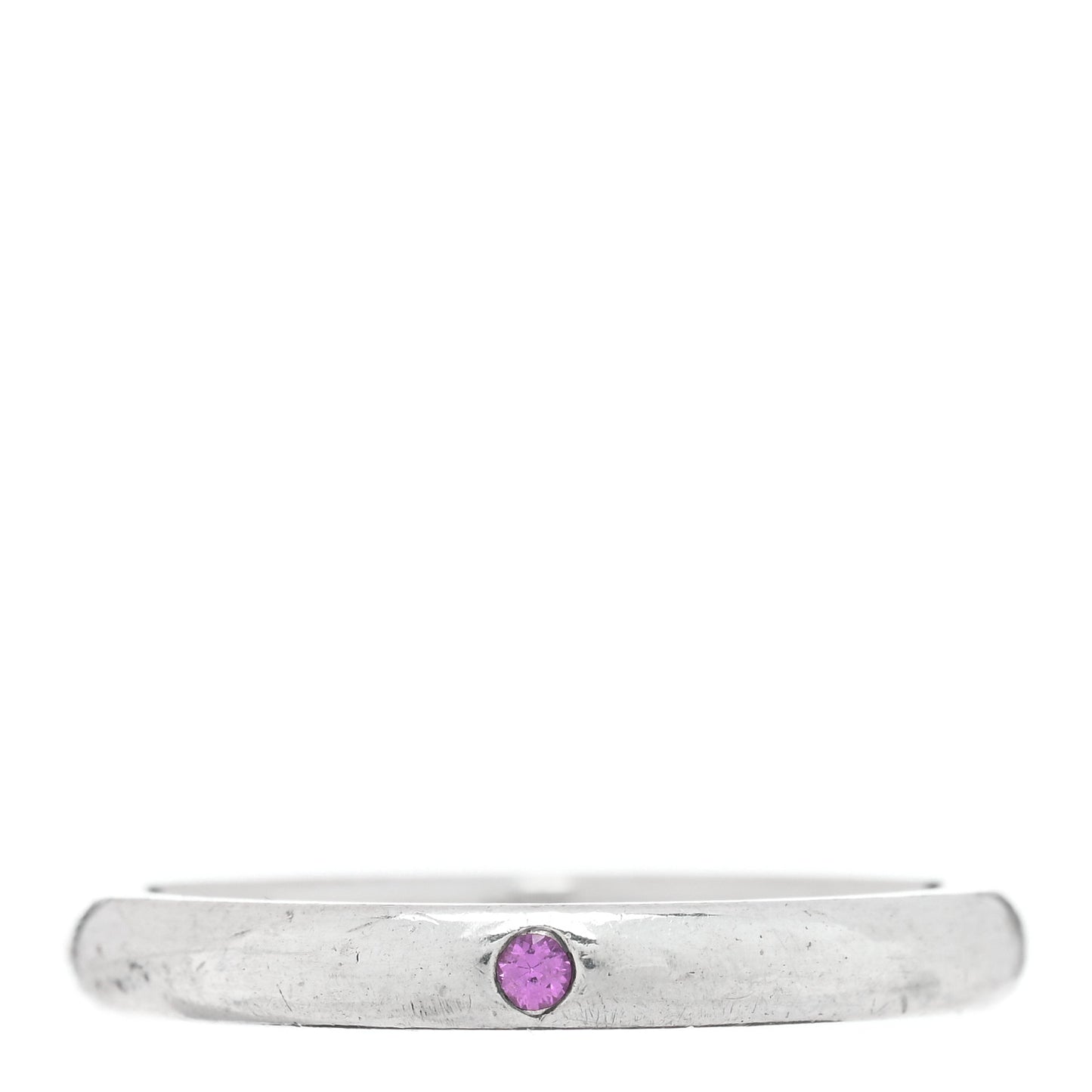 Sterling Silver Pink Sapphire Elsa Peretti Band Ring 58 8.5