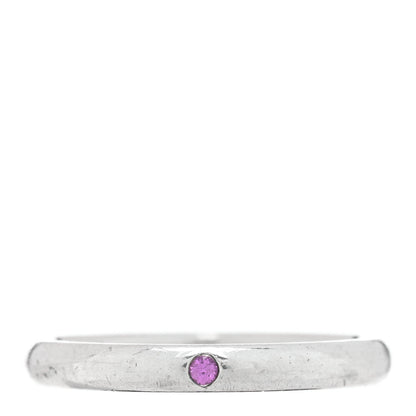 Tiffany Sterling Silver Pink Sapphire Elsa Peretti Band Ring 58 8.5 1 of 5