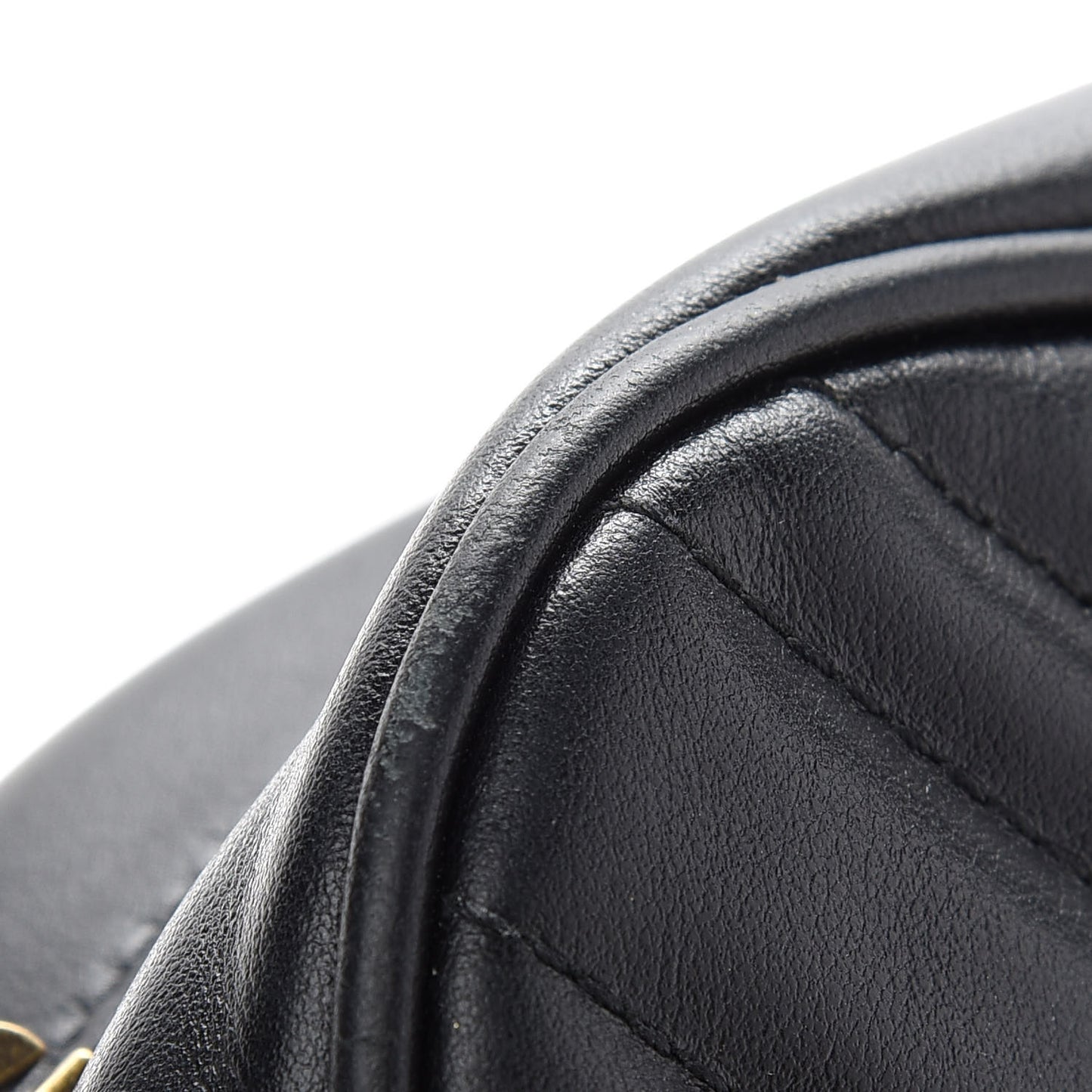 Calfskin Matelasse Small GG Marmont Chain Shoulder Bag Black