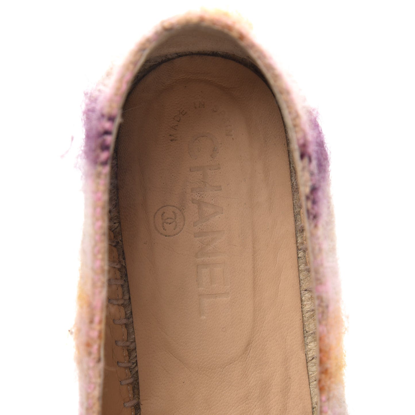 Tweed CC Espadrilles 41 Pink Multicolor