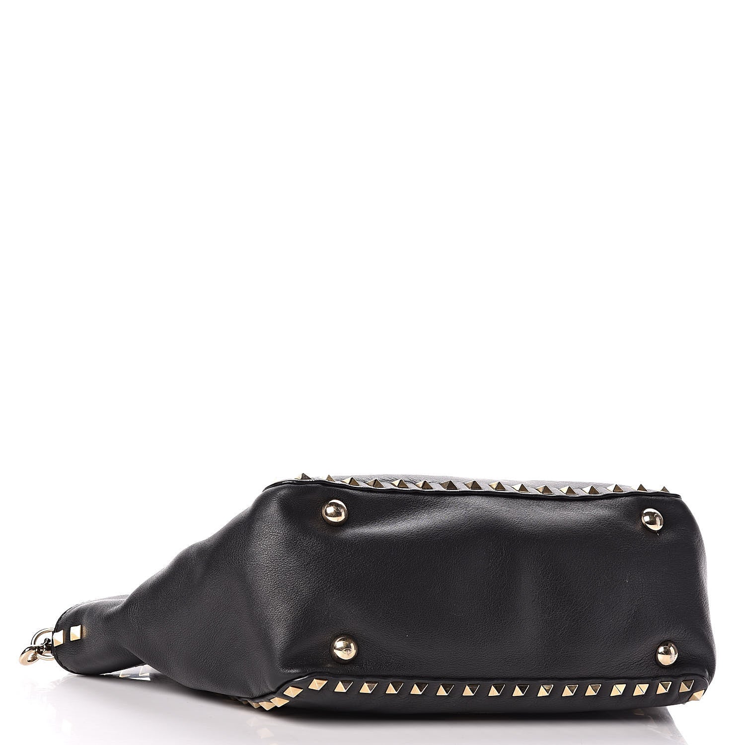 Valentino Garavani Vitello Small Rockstud Tote Black 4 of 13