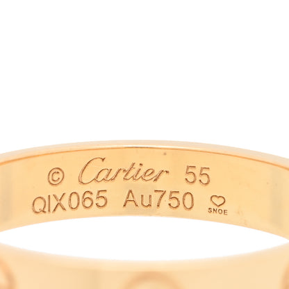 Cartier 18K Yellow Gold 3.5mm LOVE Wedding Band Ring 55 7.25 4 of 5
