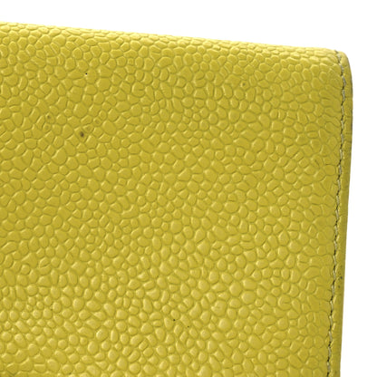 Chanel Caviar Timeless CC Compact French Wallet Yellow 10 of 15