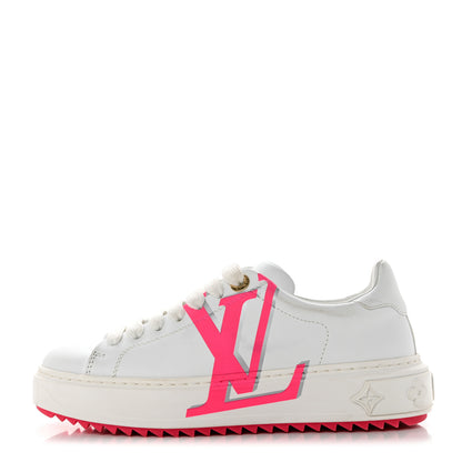 Louis Vuitton Monogram Time Out Sneakers 35 White Rose 1 of 8
