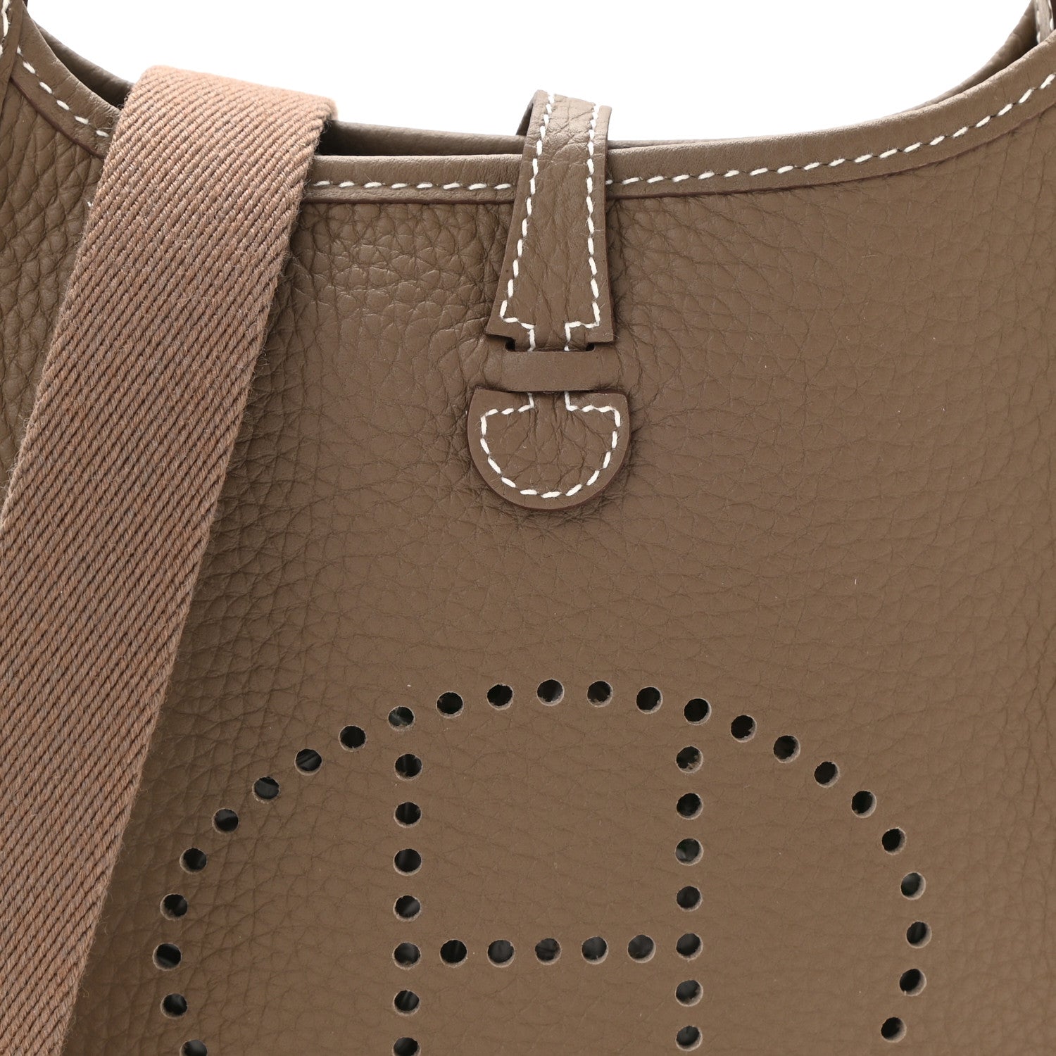 Hermes Taurillon Clemence Evelyne TPM Etoupe 8 of 11