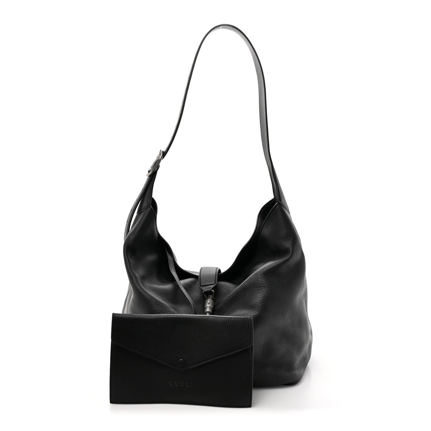 Gucci Amour Grane Calfskin Medium Jackie 1961 Crossbody Bag Black 3 of 12