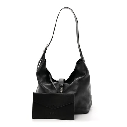 Gucci Amour Grane Calfskin Medium Jackie 1961 Crossbody Bag Black 3 of 12