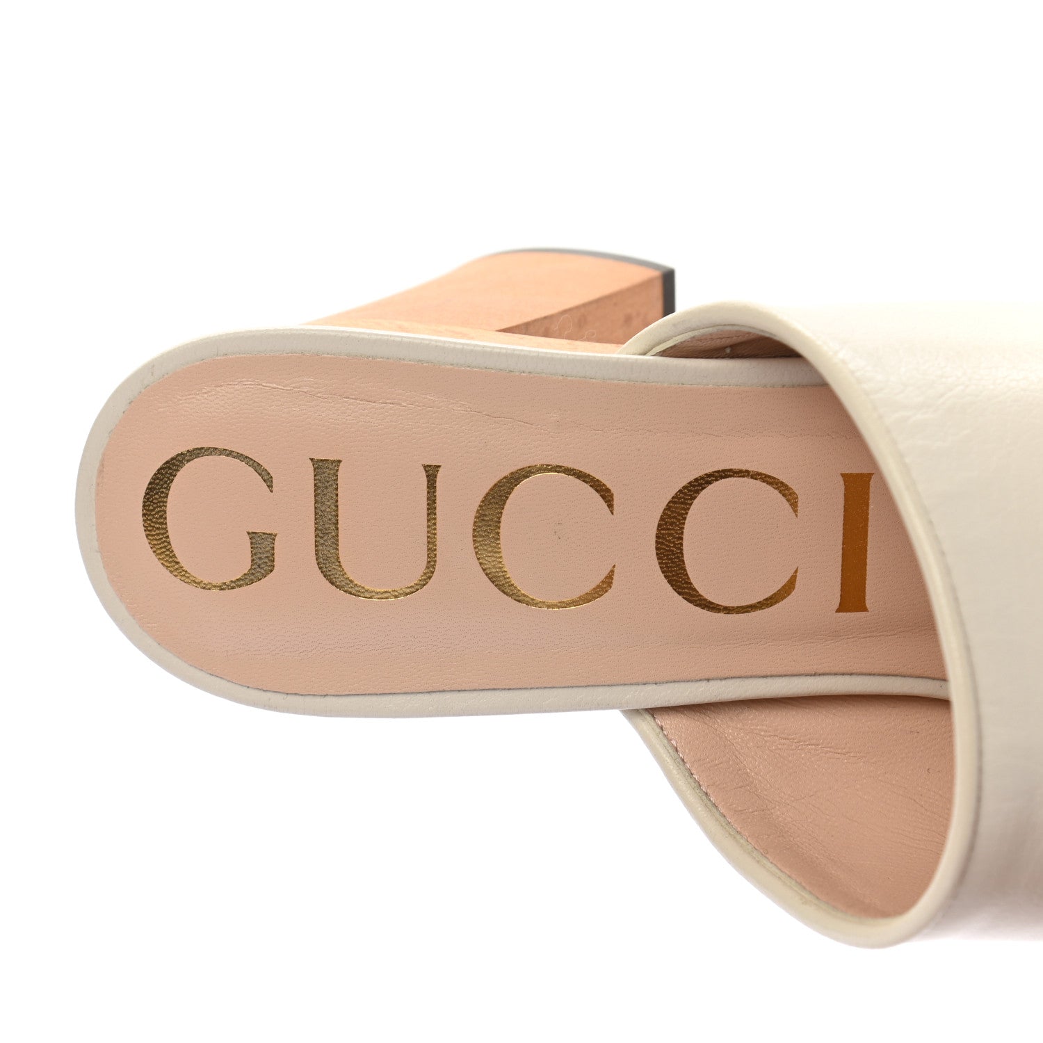 Gucci Granada Kid Houdan Platform Slide Sandals 37 Mystic White 7 of 10