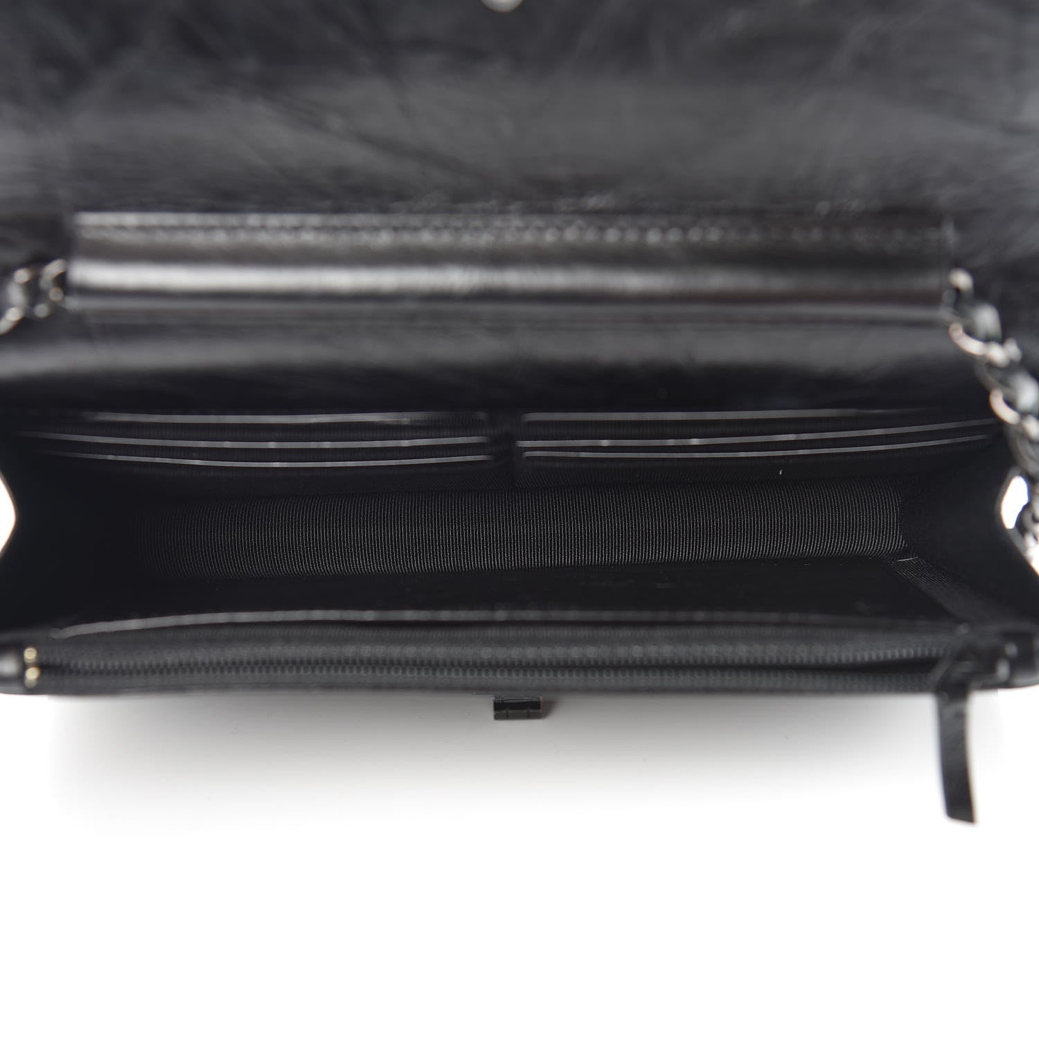 Chanel Aged Calfskin Quilted Reissue Wallet On Chain WOC So Black 5 of 11