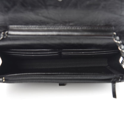 Chanel Aged Calfskin Quilted Reissue Wallet On Chain WOC So Black 5 of 11