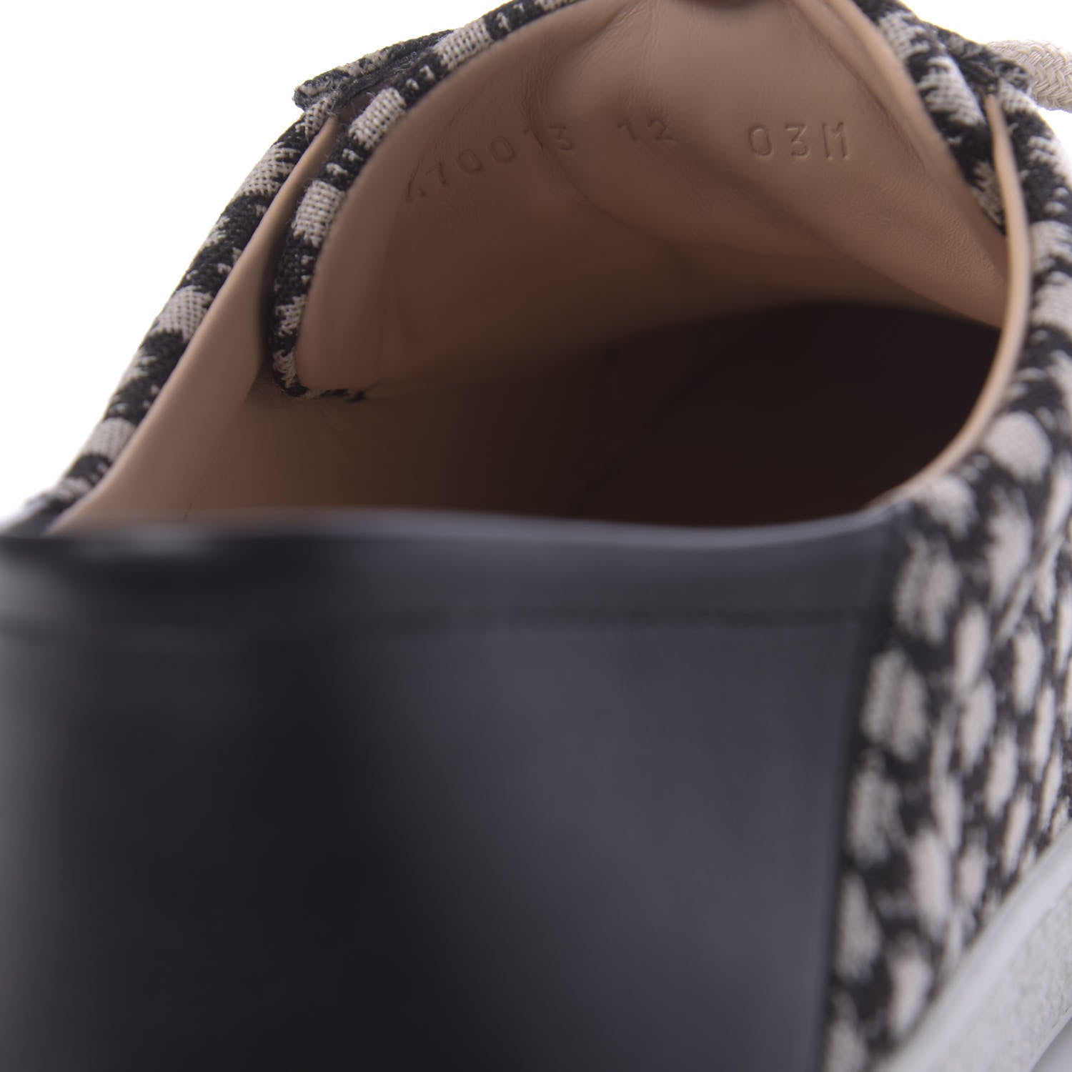 Gucci Jacquard Bee Embroidered Mens Ace Sneakers 12 Black Ivory 10 of 11
