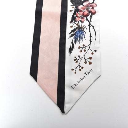 Christian Dior Silk Rosa Mutabilis Mitzah Scarf Beige 3 of 3