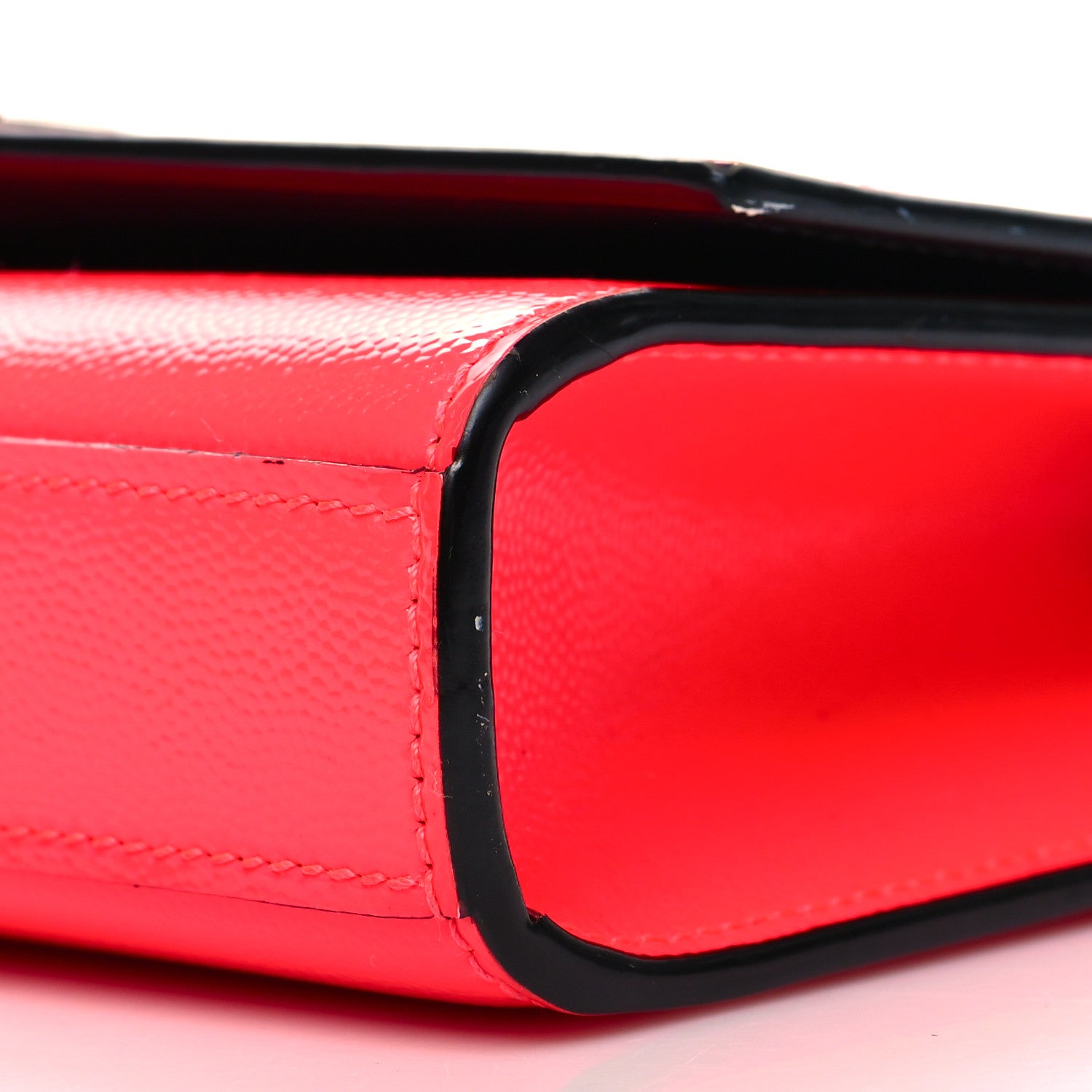 Saint Laurent Patent Grain de Poudre Small Monogram Kate Satchel Neon Pink 9 of 12