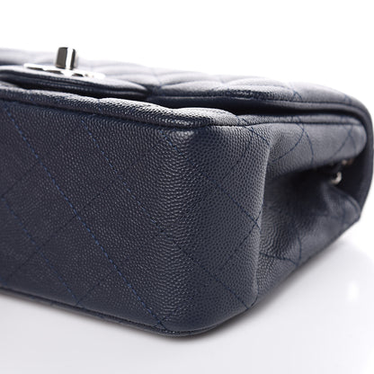 Chanel Caviar Quilted Mini Square Flap Navy 9 of 10