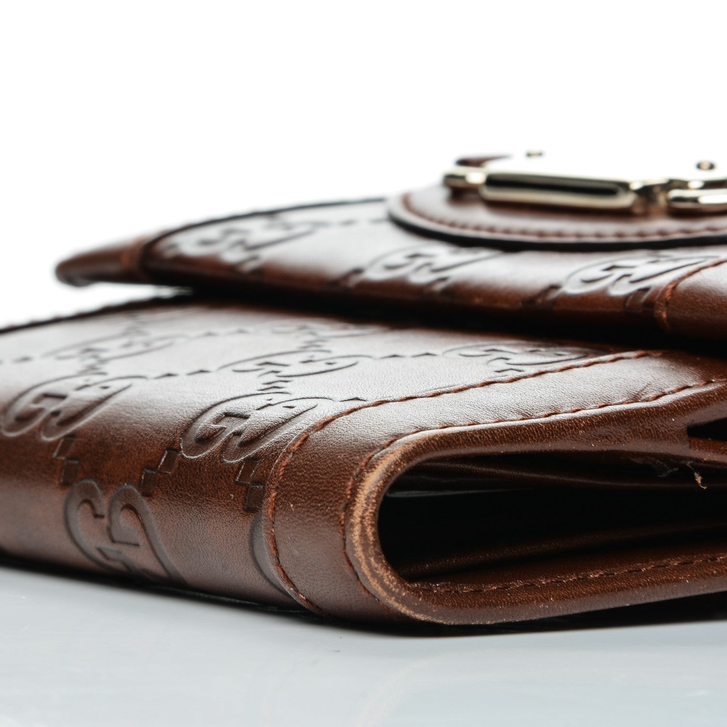 Gucci Guccissima French Flap Wallet Brown 11 of 11