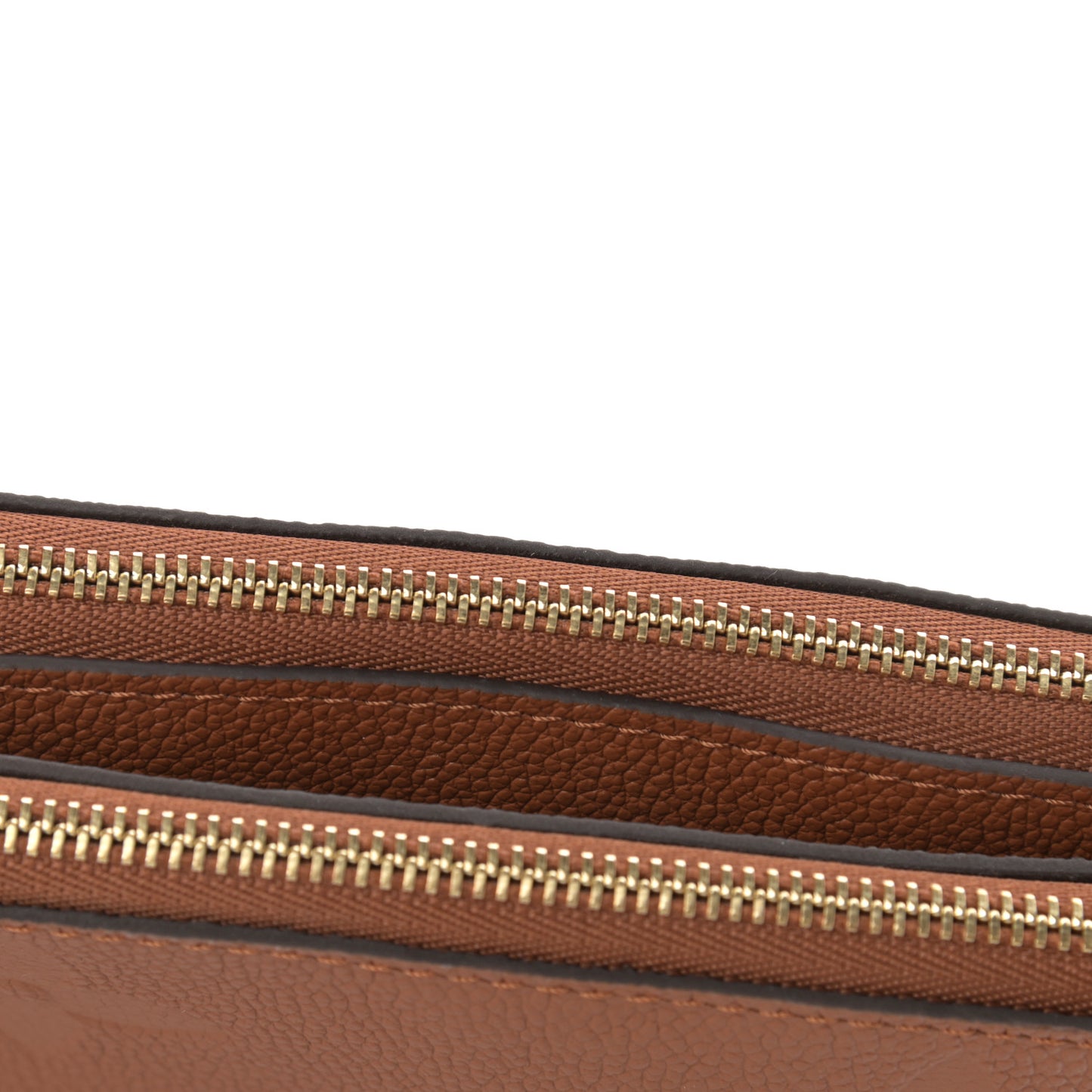 Empreinte Monogram Giant Double Zip Pochette Caramel