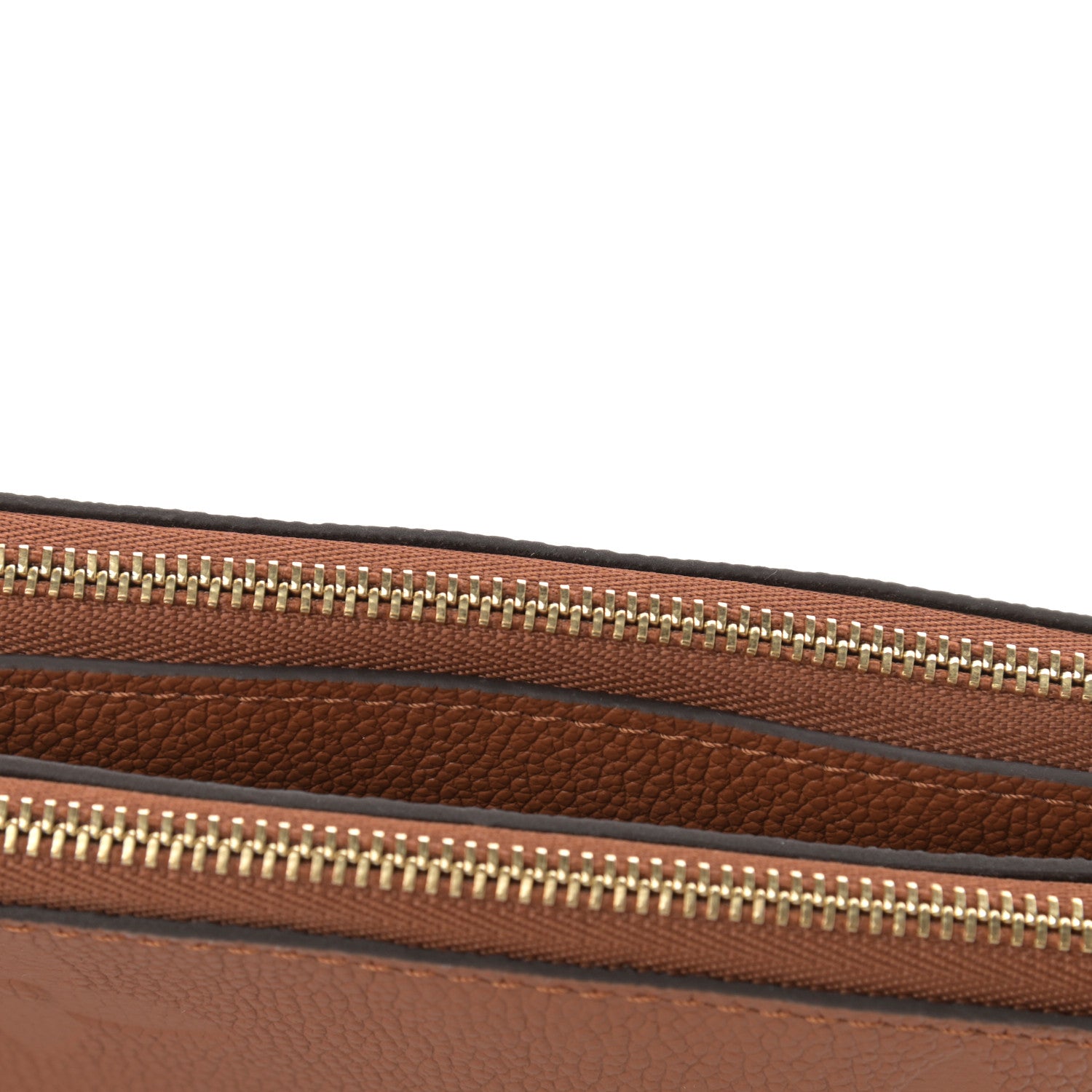 Louis Vuitton Empreinte Monogram Giant Double Zip Pochette Caramel 10 of 11