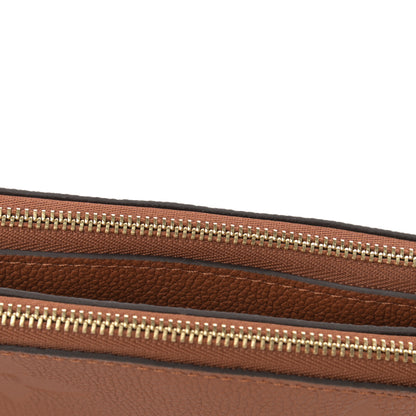 Louis Vuitton Empreinte Monogram Giant Double Zip Pochette Caramel 10 of 11