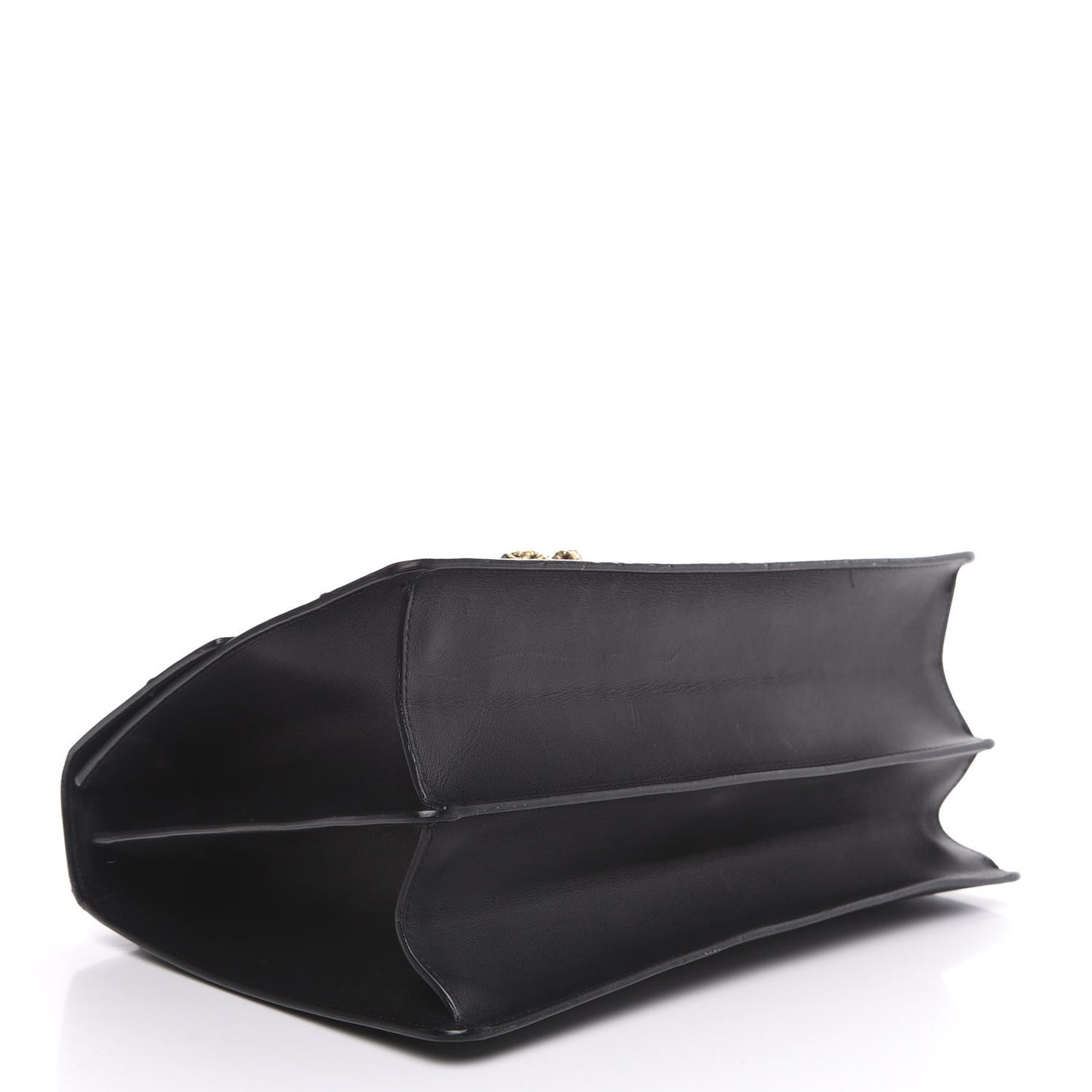 Calfskin Bamboo Web Large Dionysus Top Handle Bag Black Bright Evergreen Hibiscus Red
