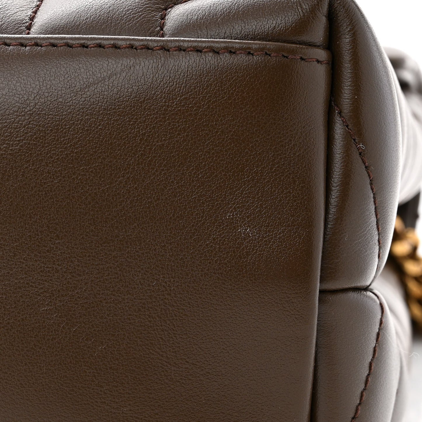 Calfskin Y Quilted Monogram Medium Loulou Chain Satchel Faggio