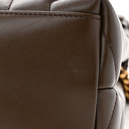 Saint Laurent Calfskin Y Quilted Monogram Medium Loulou Chain Satchel Faggio 11 of 14
