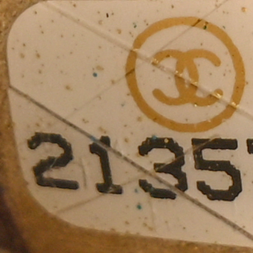 Chevron Quilted CC Clutch Gold