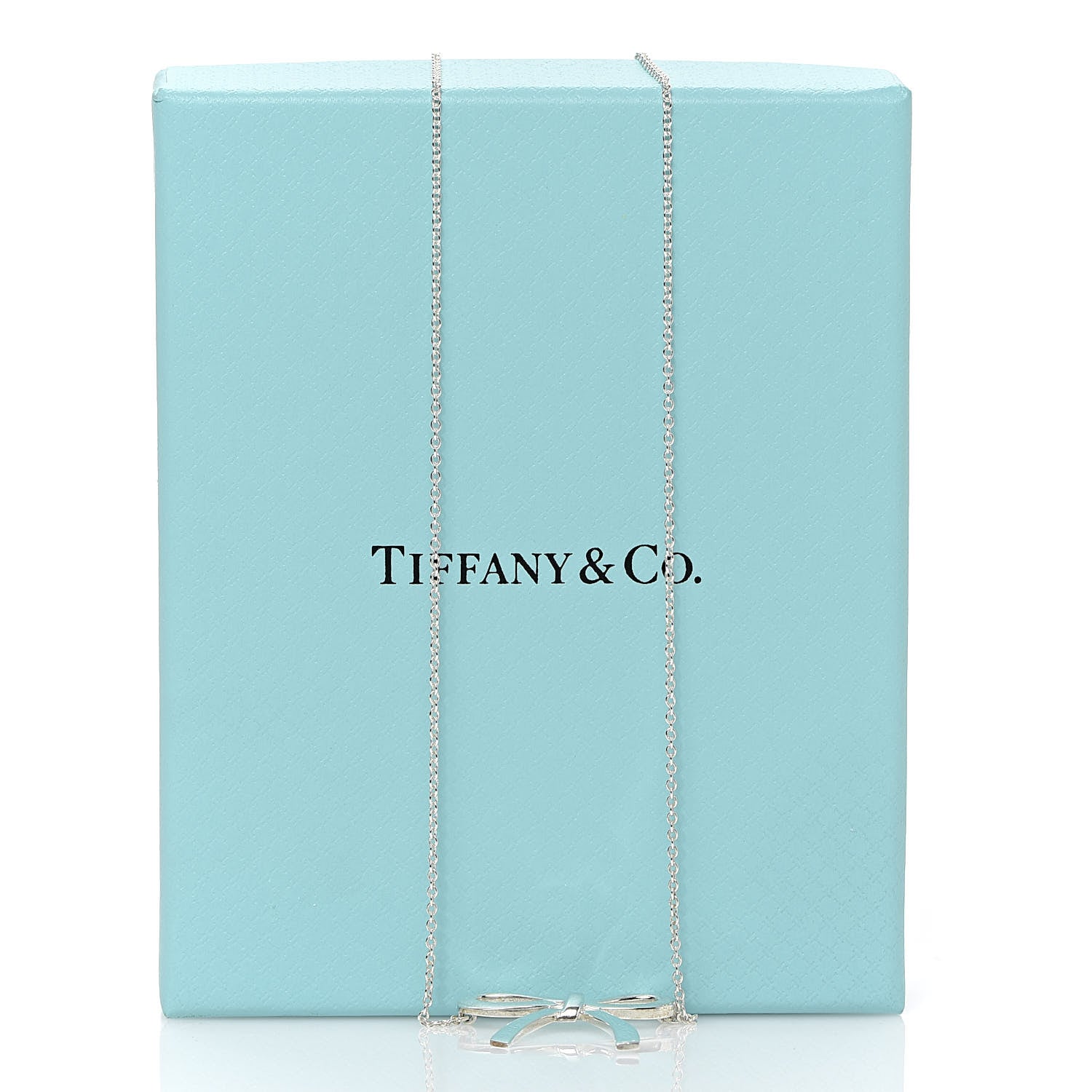 Tiffany Sterling Silver Bow Pendant Necklace 7 of 7