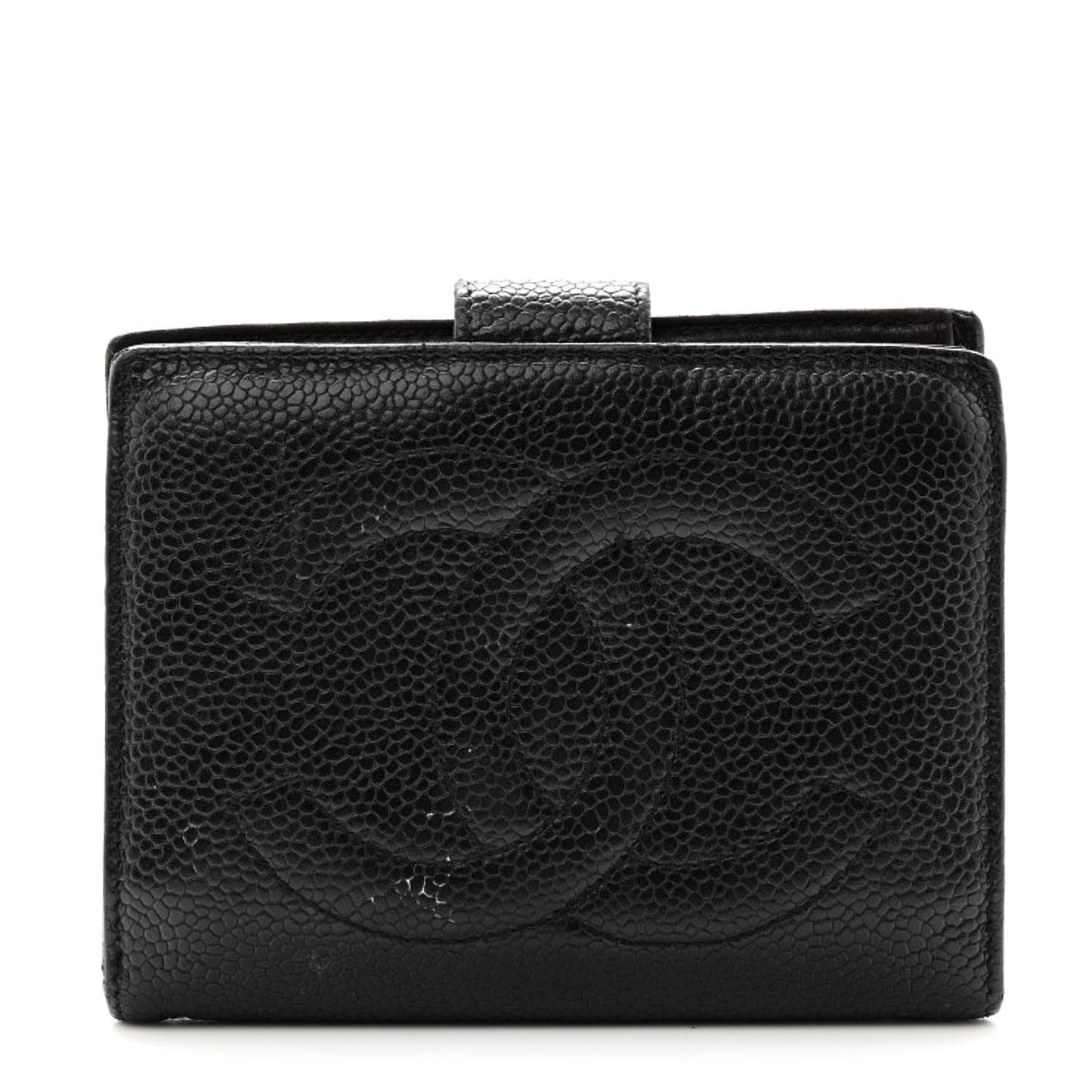 Caviar Timeless CC Compact French Wallet Black