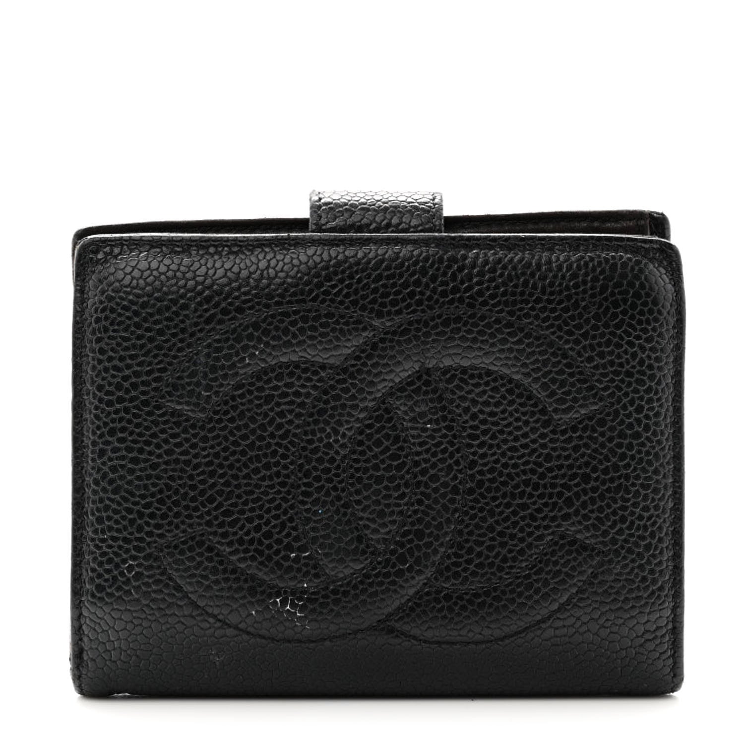 Chanel Caviar Timeless CC Compact French Wallet Black 1 of 15