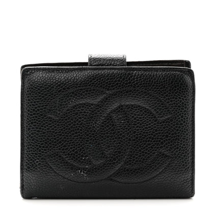 Chanel Caviar Timeless CC Compact French Wallet Black 1 of 15
