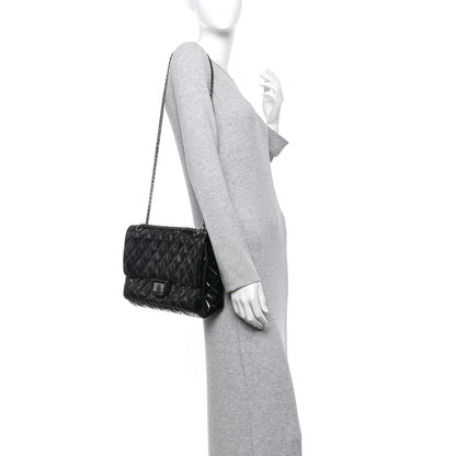 Chanel Distressed Patent Quilted 2.55 Reissue 227 Flap Black 2 of 10