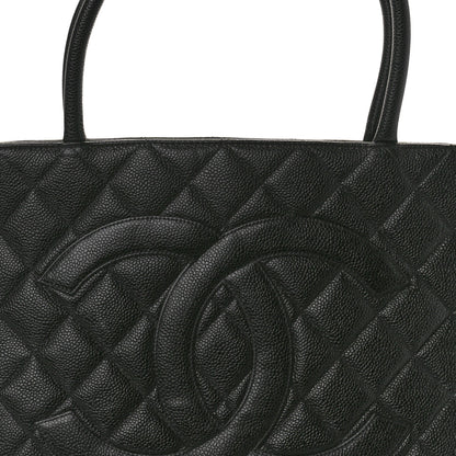 Chanel Caviar Quilted Medallion Tote Black 8 of 10