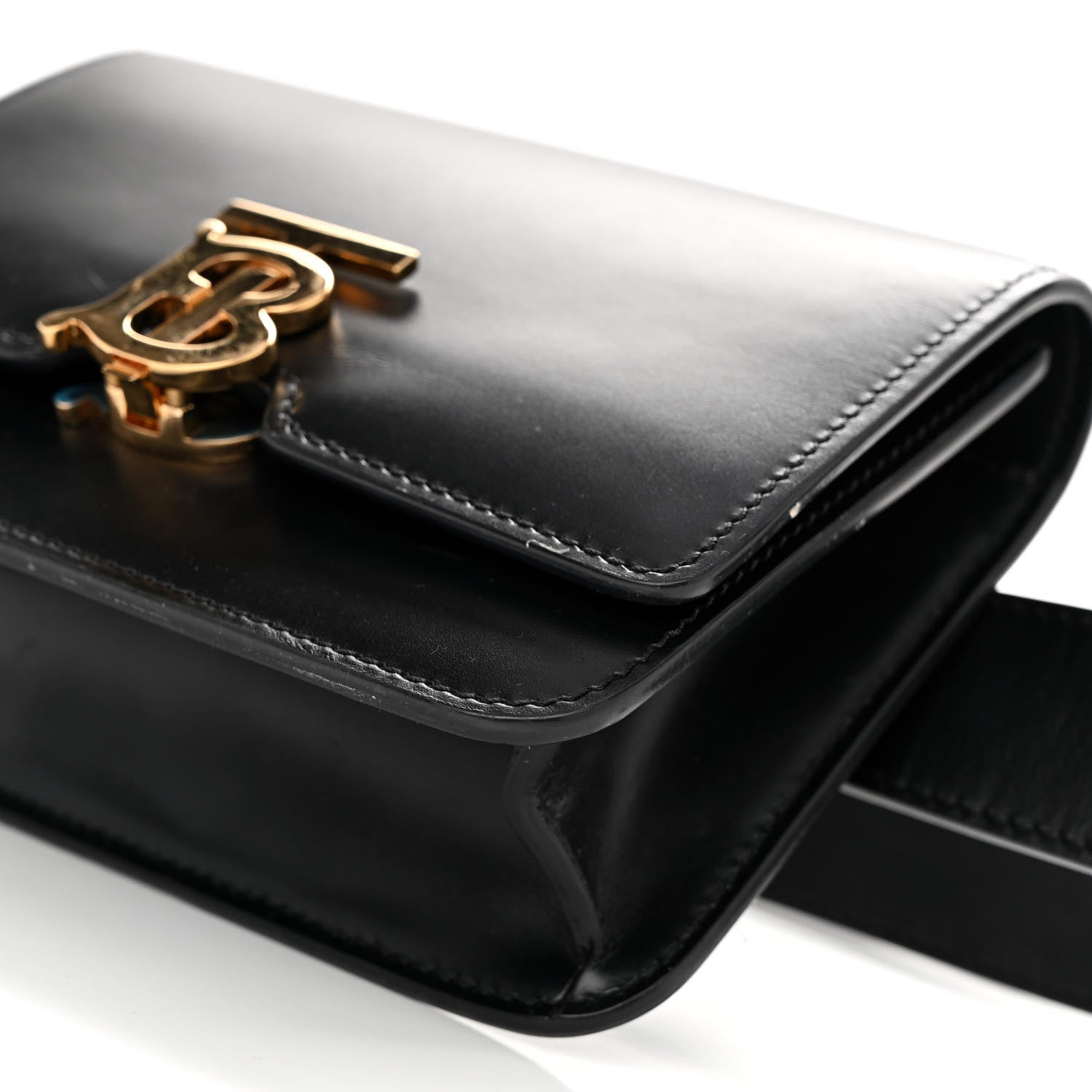 Burberry Calfskin TB Bum Bag Black 10 of 10