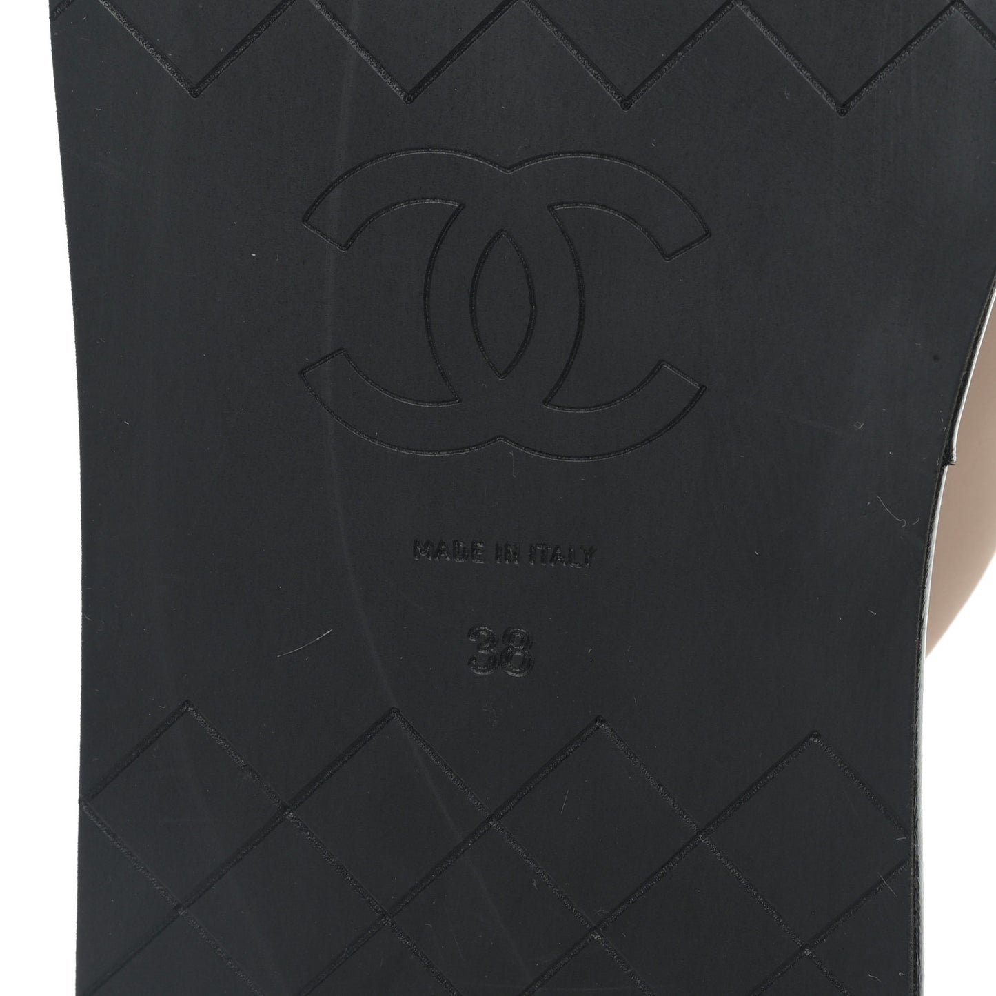 Fabric CC Mules Sandals 38 Light Beige