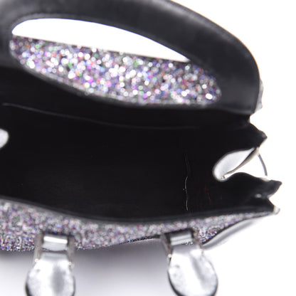 Alexander McQueen Metallic Calfskin Glitter Mini Heroine Grey Multicolor 5 of 13