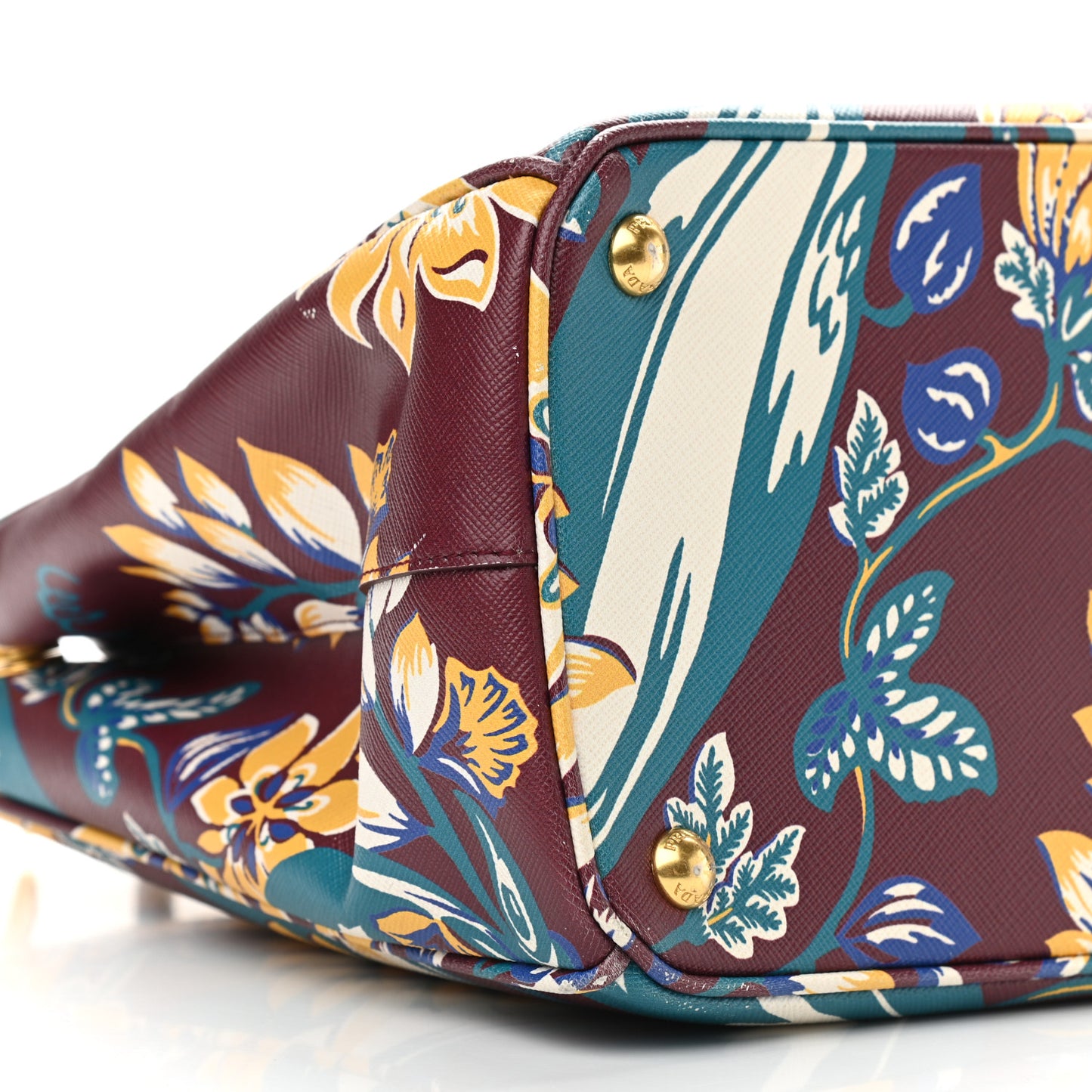 Saffiano Print Medium Galleria Double Zip Tote Amaranto